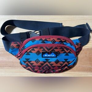 Kavu SPECTATOR Waist Pack Belt Bag Fanny Pack Shoulder Bag Aztec Blue Orange Red